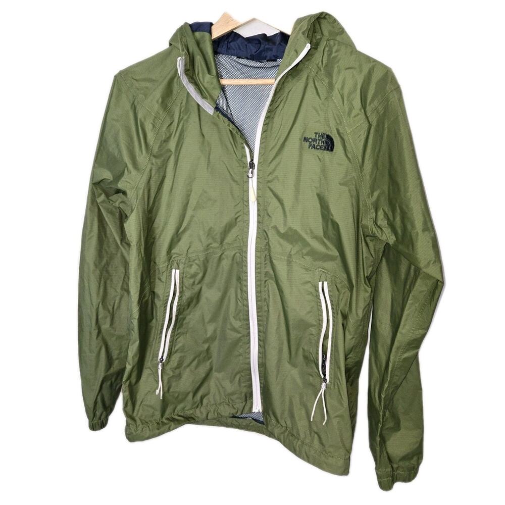 The North Face Green Olive Wind Rain Full Zip Jacket Petite Small